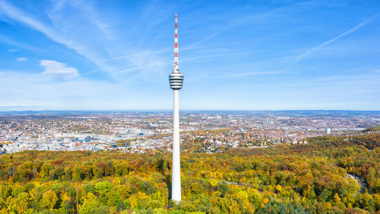 Stuttgart tv tower skyline aerial photo panoramic view town architecture travel copyspace copy space Stuttgart tv tower skyline aerial photo panoramic view town architecture travel copyspace copy space
