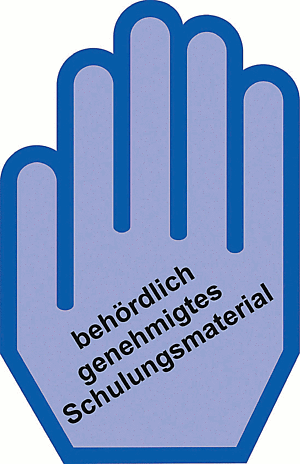 Blaue Hand – behördlich beauflagtes Schulungsmaterial